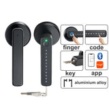 ZONZON Factory Wholesale Tuya WiFi Fingerprint Handle Lock Tuya Keypad Digital Finger Smart Home Remote Unlock with Doorbell