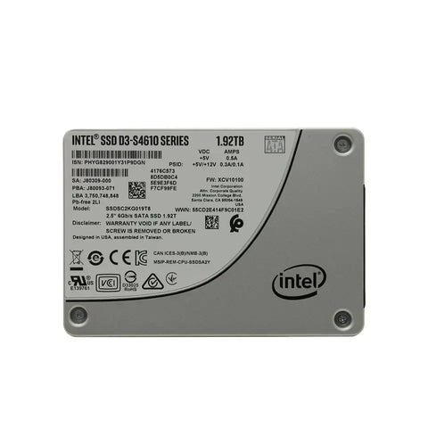 S4610 1.92T 2.5'' SATA Solid State Drives Hard Disk SSDSC2KG019T801